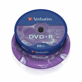 DVD+R Verbatim 4,7GB 16x CAKE 25ks (43500)